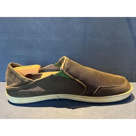 OluKai Mens Size 45 US 12 Shoes Nohea Mesh Slip On Slides Moccasin Brown - Picture 6 of 10